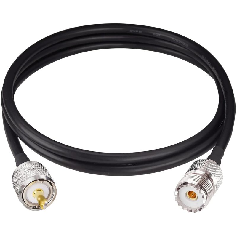 Uhf-koaxialkabel Pl259 Stecker, So239 Buchse, Verlustarm, Rg58, 3 M