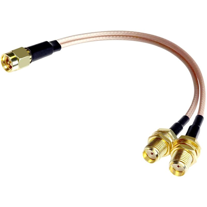 17 Cm Langes Sma-stecker-auf-2-buchsen-rg316-splitterkabel, 50 Ohm, Geringe Verluste, Für 4g-lte-antenne