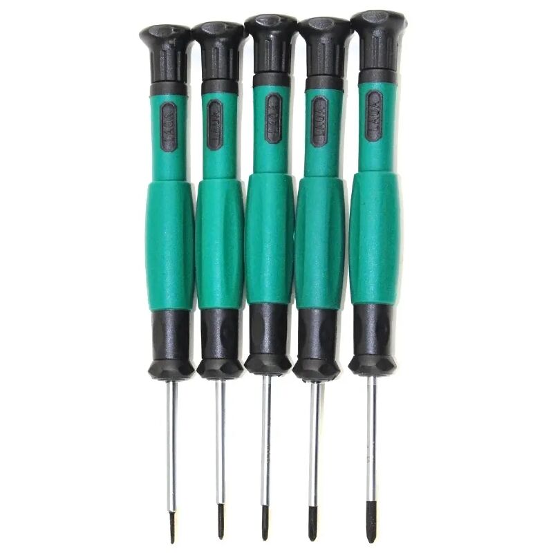 Set Mit 5 Präzisionsschraubendrehern Für Elektronik, Kreuzschlitz Und Schlitz