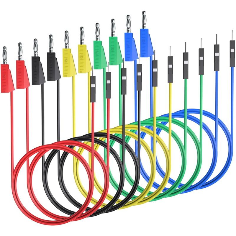 Stapelbarer Bananenstecker Für Steckplatinen, Flexible Silikonkabel, Elektrische Messungen