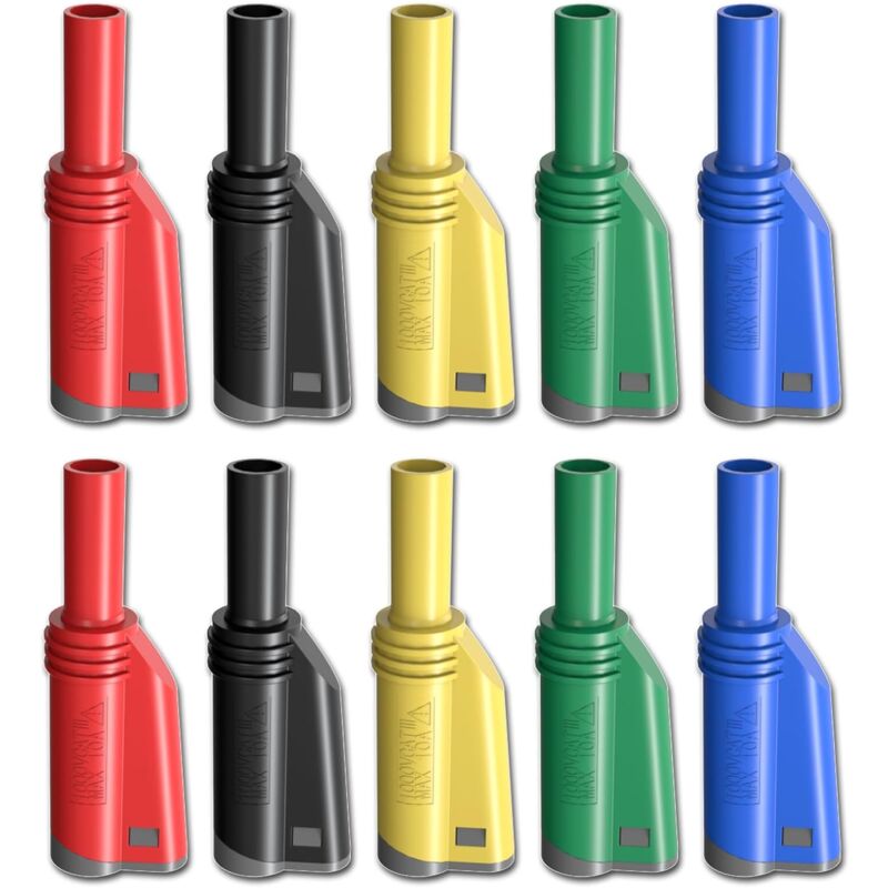 Mm Stapelbare Isolierte Bananenstecker Für Mehr Sicherheit, Zum Aufschrauben, Lötfrei, 5 Farben