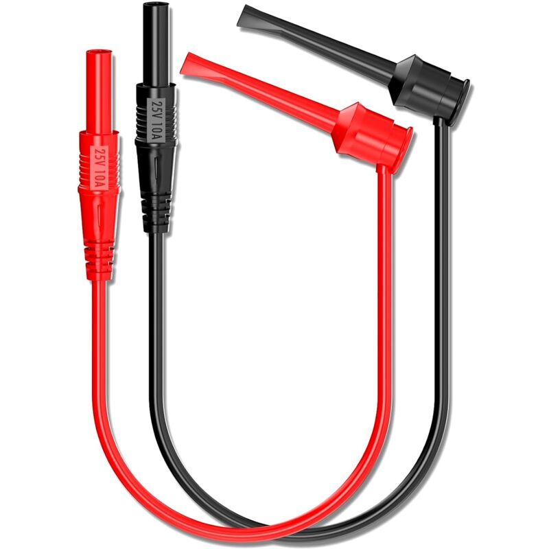 Bananenstecker-messleitungen 4 Mm, 2 Stück, 30 Cm, Für Multimeter Und Elektrische Prüfungen