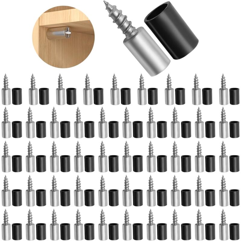 50 Regalwinkel, Selbstschneidende Schrauben 7,5 Mm, Antirutschhülse, Möbel, Bücherregale