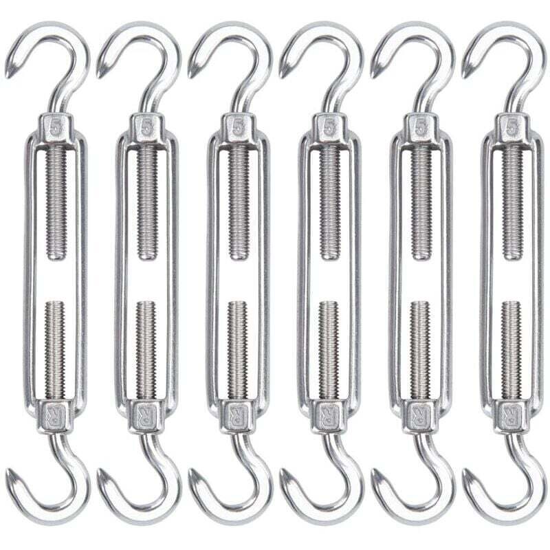 Verstellbare M5-edelstahl-spannrollen, 6-teiliges Set Für Seile, Kabel, Wäscheleinen, Sonnenzäune