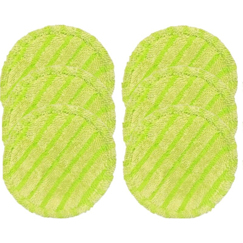 Set Mit 6 Wiederverwendbaren 160-mm-mikrofaserpads Für Besen Und Mopp
