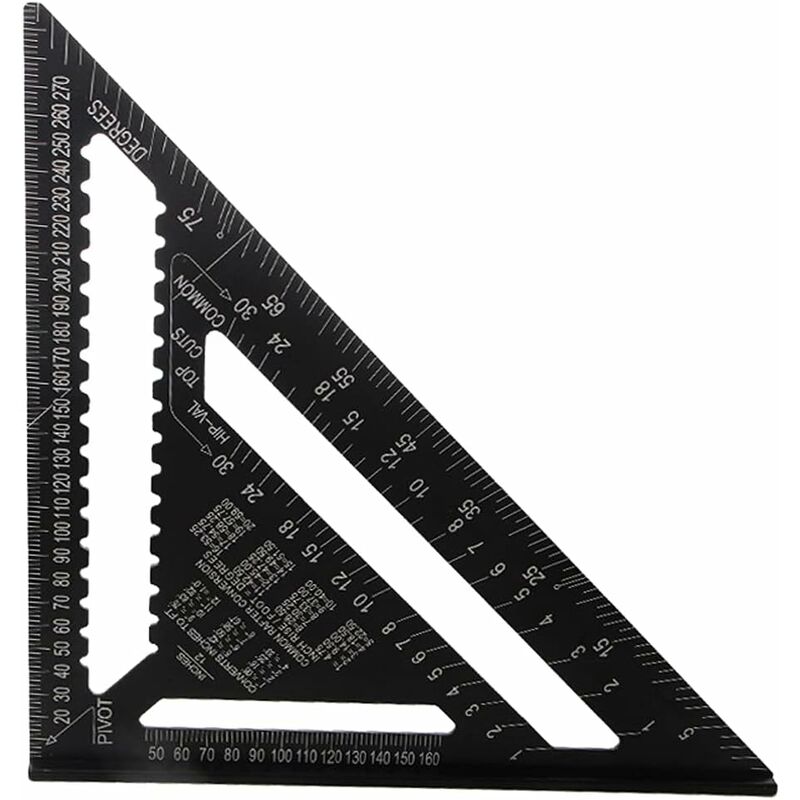 30 Cm Aluminium-zimmermannswinkel Mit Integriertem Winkelmesser Für Präzise Tischlerarbeiten