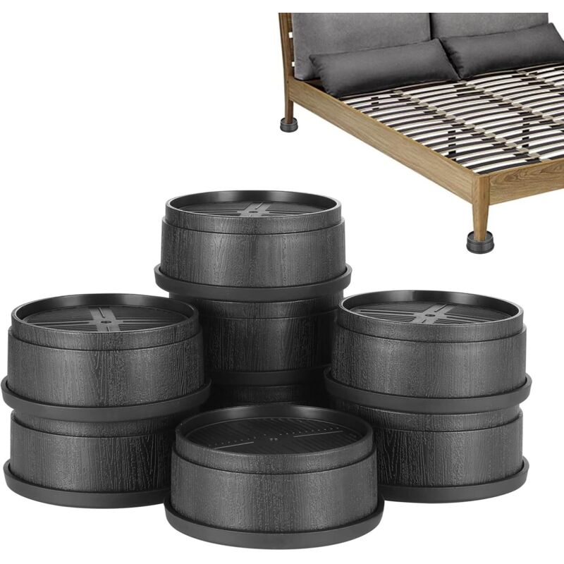 Set Mit 8 Stapelbaren Möbelfüßen, Höhenverstellbar, Bis 1000 Kg Belastbar, Rutschfest, Praktisch