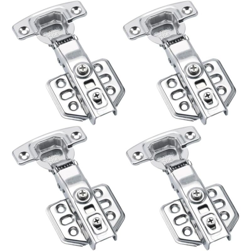 Set Mit 4 Unsichtbaren Soft-close-scharnieren Für Edelstahlmöbel