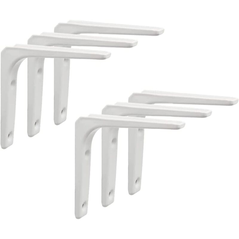 Set Mit 6 Wandhalterungen Aus Stahl Für Regale Und Möbel – 10 Cm