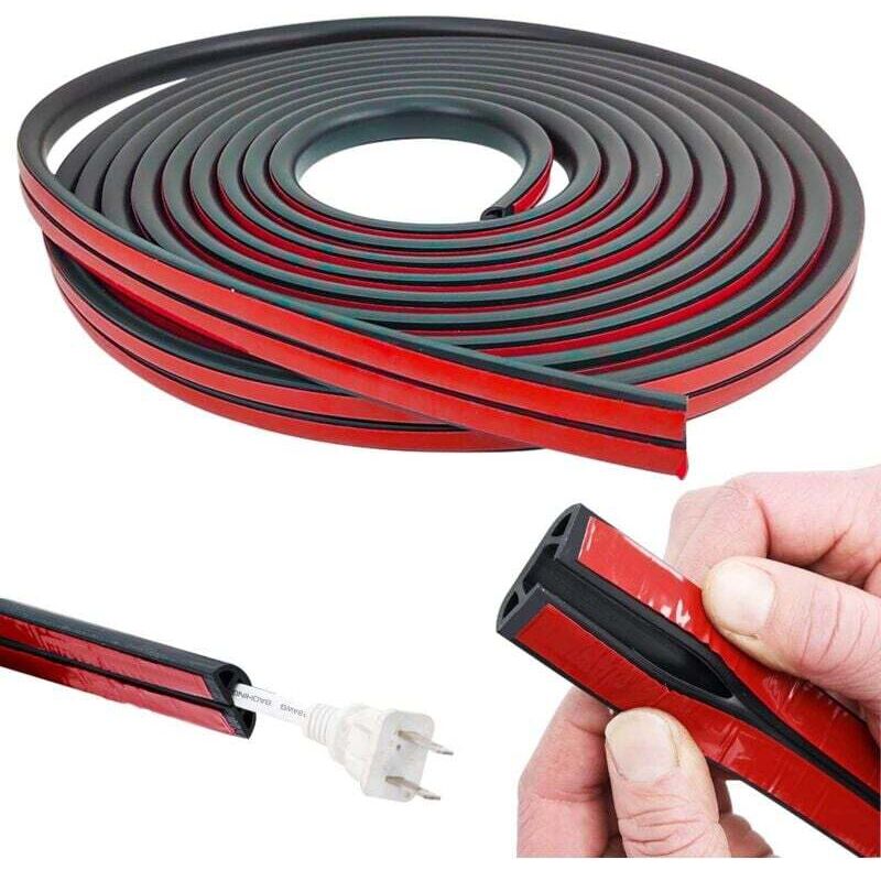 6 M Selbstklebender Bodenkabelkanal 20 X 10 Mm, Pvc-kanal Zum Verbergen Und Schützen Von Kabeln Bis Zu 8 Mm