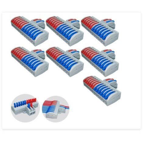 Anschlussklemmen, Steckbare Kronleuchterklemmen, 7 Stück, 2 In 1, 12 Ausgänge, Elektrische Schnellverbinder, Kompakte Drahtverbinder Für Stromkreise