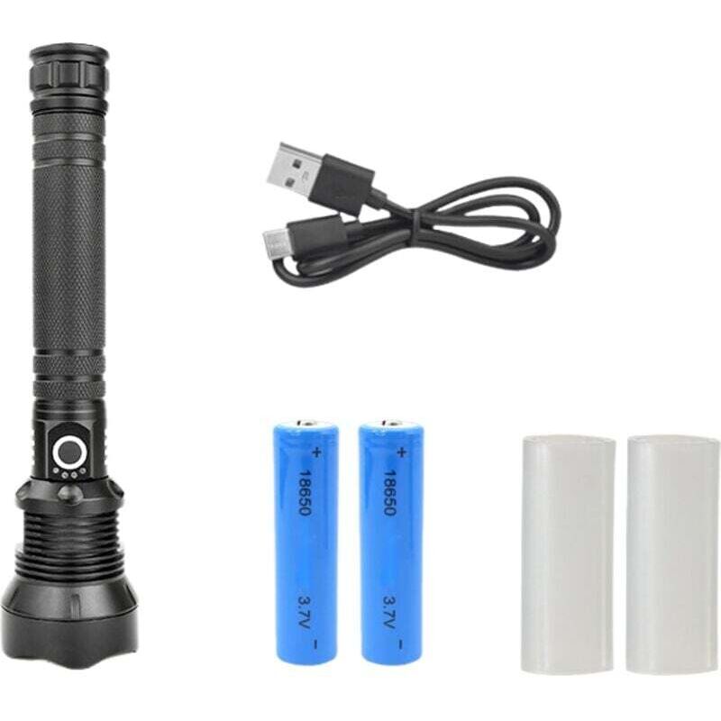 Ortviai 990.000 Lumen Wiederaufladbare Wasserdichte Led-taschenlampe Mit Usb-anschluss Und 5 Leuchtmodi Für Camping, Wandern Und Zuhause