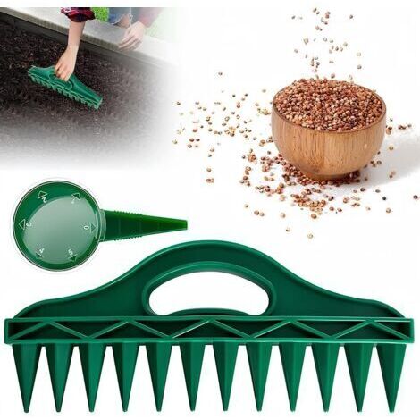 Set Mit 2 Sämaschinen, Präzise Verstellbare Manuelle Sämaschine Mit 12 Löchern, Ideales Gartensäwerkzeug Für Gemüse.