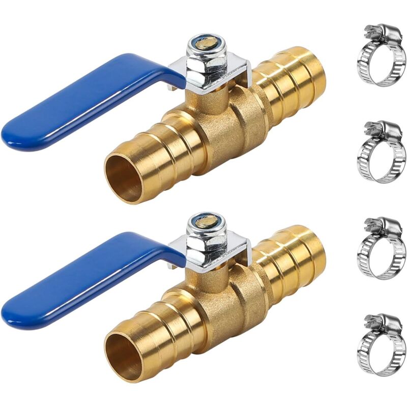 19-mm-kugelhahn Aus Messing, 2-wege-hahn, Klemmen, Schlauchanschluss, Luft, Wasser, Öl