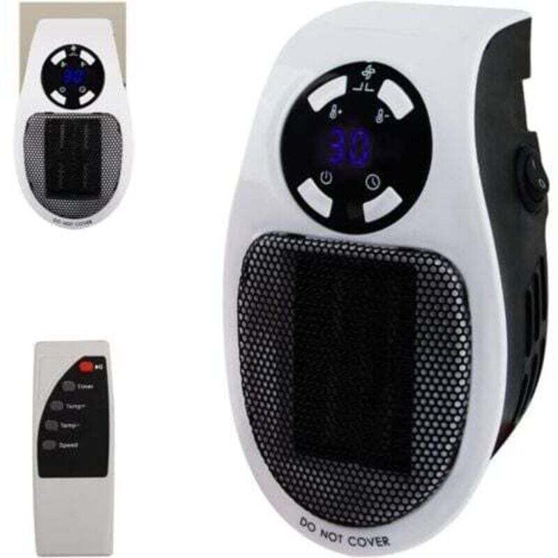 Ortviai 500w Zusatzheizung Mit Fernbedienung, 2 Geschwindigkeitsstufen, Thermostat Und Timer