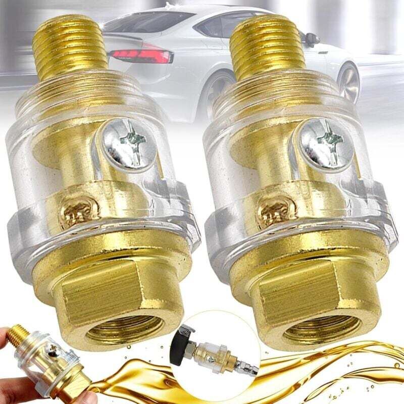 Ortviai 1/4" Mini-druckluftfettpresse Für Druckluftwerkzeuge – 2 Stück