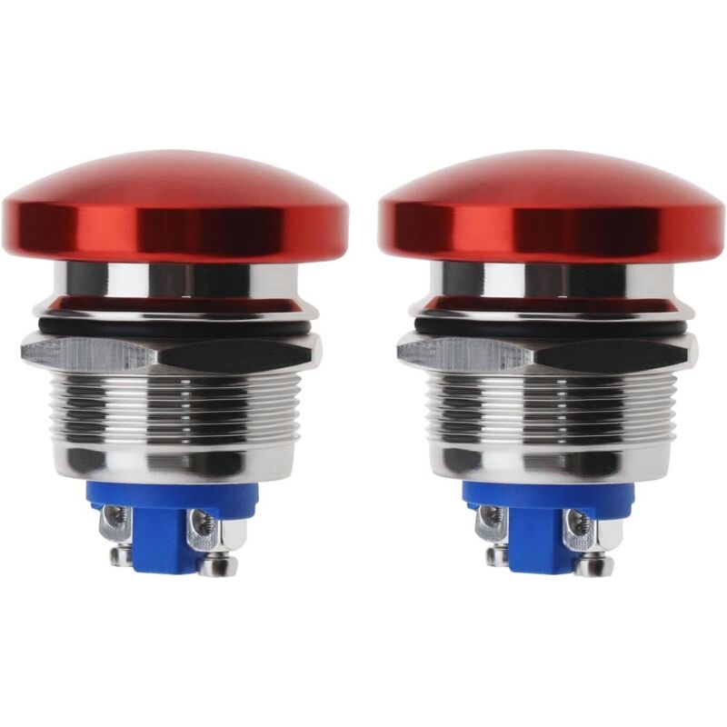 Wasserdichter Druckknopf 22 Mm Aus Aluminiumlegierung Für Auto, Lkw, Boot – 2 Stück, Rot