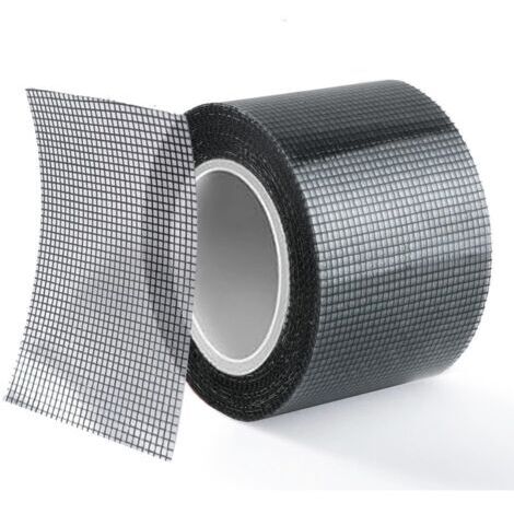 Reparaturklebeband Für Fliegengitter (schwarz), 5 M × 5 Cm, Fiberglas, 30 Sekunden Schnellreparatur, Starker Klebstoff, Werkzeuglos