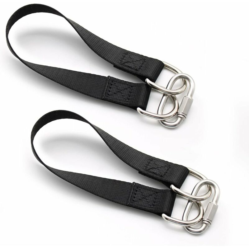 Set Mit 2 Aufhängegurten (30 Cm) Mit D-ring-karabinern Für Hängematten, Camping, Schaukeln Und Terrasse