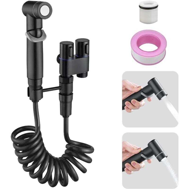 Ortviai Bidet-duschkopf Mit Zwei Bedienelementen Und Druckregulierung Für Die Intimdusche Und Tierpflege