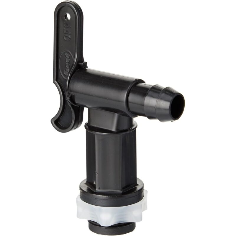 Regenwassernutzungshahn Mit Praktischer Und Einfach Zu Installierender Schwarzer Kunststoffarmatur
