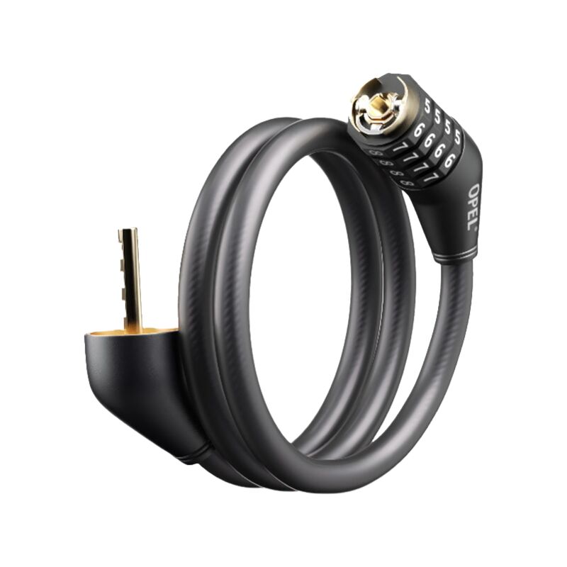 Fahrradschlosskabel 80 Cm X 12 Mm, 4-stellige Zahlenkombination Für Fahrrad, Roller Und Tor, Schwarz