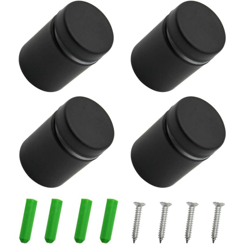 Edelstahl-glasabstandshalter, Schwarz, 19 X 26 Mm, 4er-pack