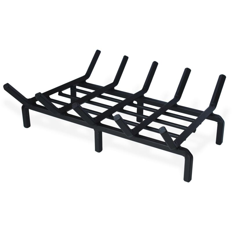 Stabiler, Schwarzer Metall-holzständer (54 X 131 Cm) Für Brennholz Und Grill