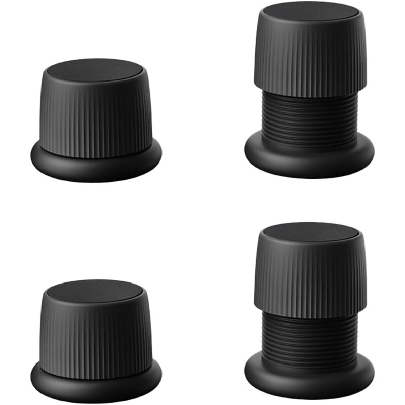 Set Mit 4 Verstellbaren, Rutschfesten Möbelfüßen, Variable Höhe 4,1 Bis 6,3 Cm, Schwarz