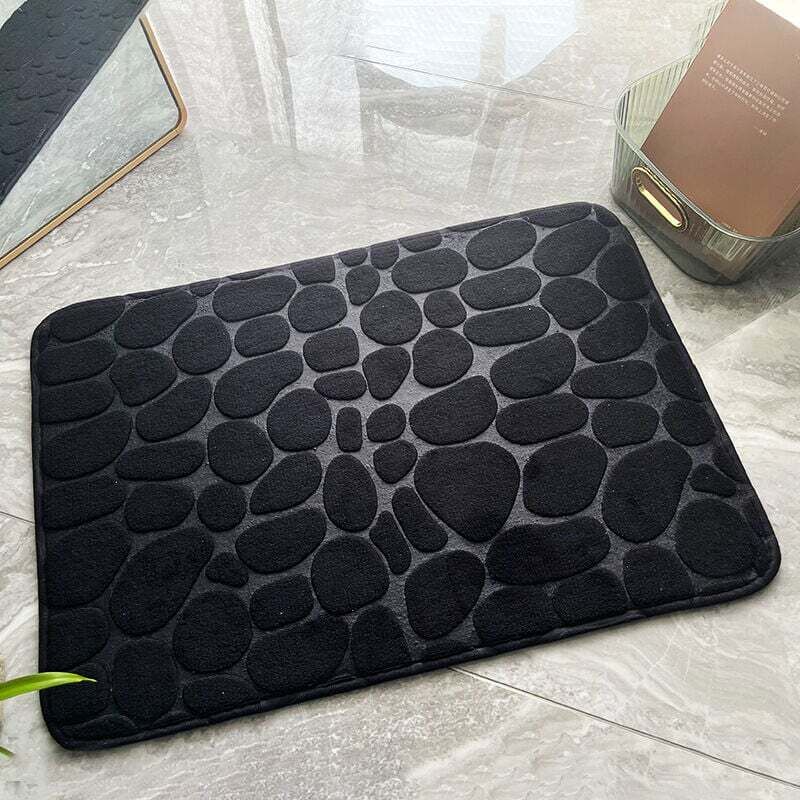 Badematte Aus Memory-schaum, Rutschfest, 50 X 80 Cm, Schwarz
