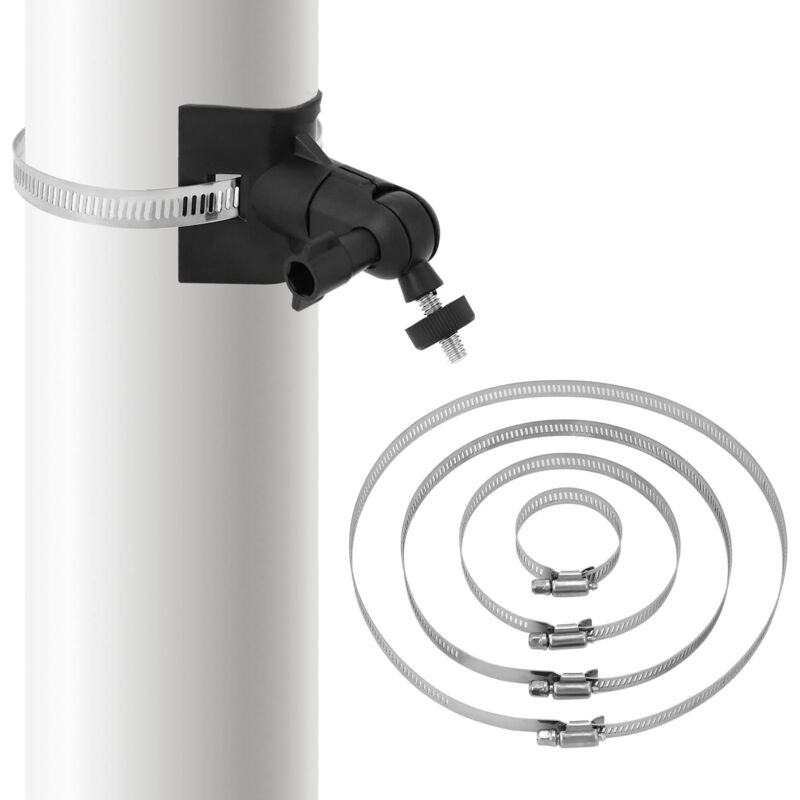 Universelle Stangenhalterung Mit 4 Schlaufen Ø50-200 Mm Für Überwachungskameras – Schwarz