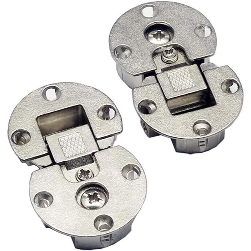 Set Mit 2 Verdeckten, Verstellbaren Klappscharnieren 90° Für Holzmöbel Und Tische