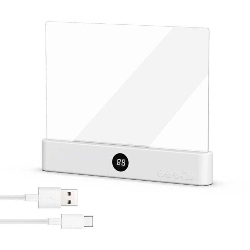 Ortviai Flache Led-leselampe Fürs Bett, Tragbare, Blendfreie Beleuchtung, Ideal Für Die Nacht – Weiß