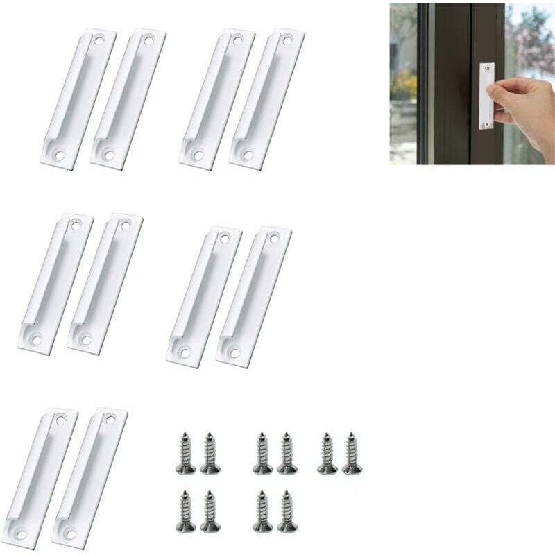 Schiebegriff Aus Weißem Aluminium Für Türen Und Fenster – 2er-set Inklusive Schrauben