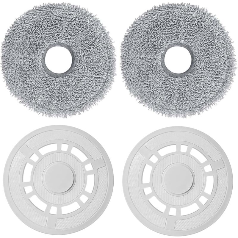 Ersatz-wischmopppads Mit Halterung Für Saugroboter, Weiß