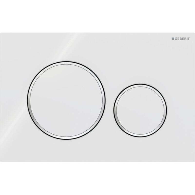 Sigma20 Zweimengenspül-bedienfeld, Weiß Und Verchromt, Für Ortviai Wandspülkasten