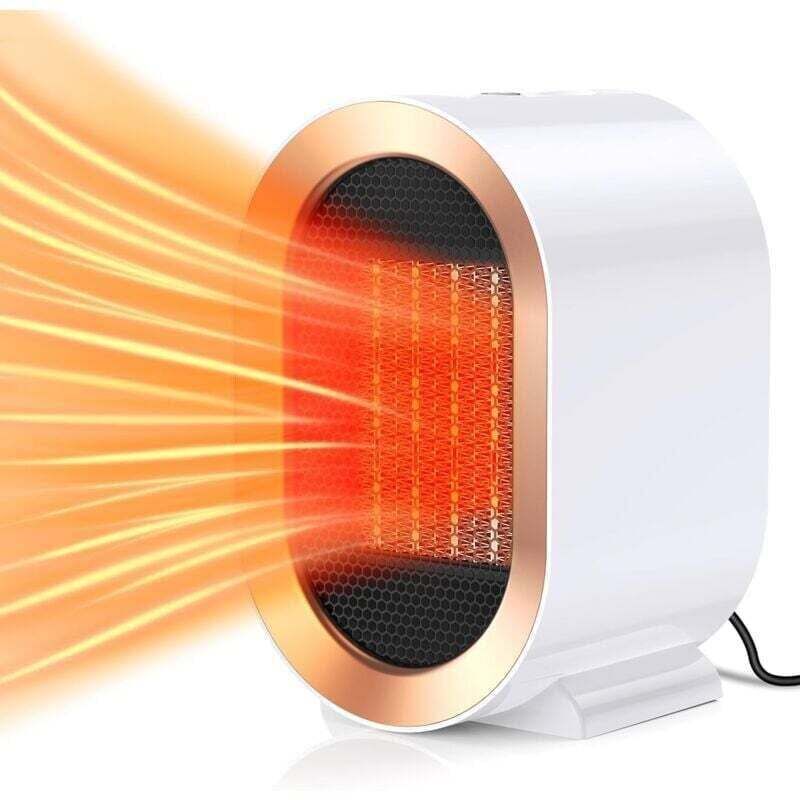 Ortviai 1200w Elektro-heizlüfter, 2 Betriebsmodi, Ptc-keramik, Schnelles Und Leises Aufheizen, Für Büro Oder Zuhause