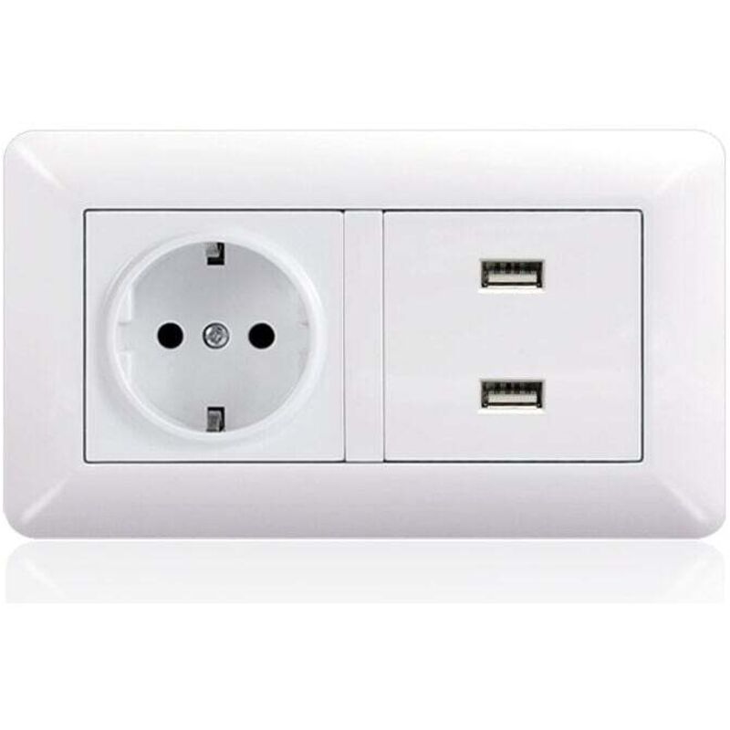 Ortviai 3-port-usb-steckdosenleiste + 1 Netzsteckdose, Ladegerät Kompatibel Mit Iphone Und Ipad, Weiß
