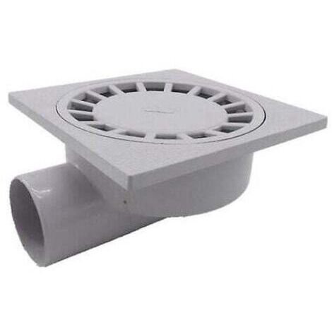Bodenablauf Für Badezimmer Und Nassräume, 75 Mm Abfluss, 200 Mm X 200 Mm, Pvc, 1 Stück, Weiß