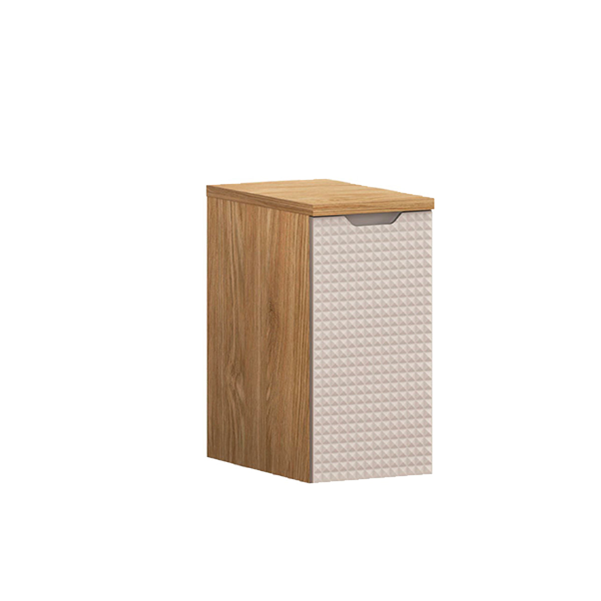 Halbsäule 1 Tür 30cm Mallory Beige Und Holz