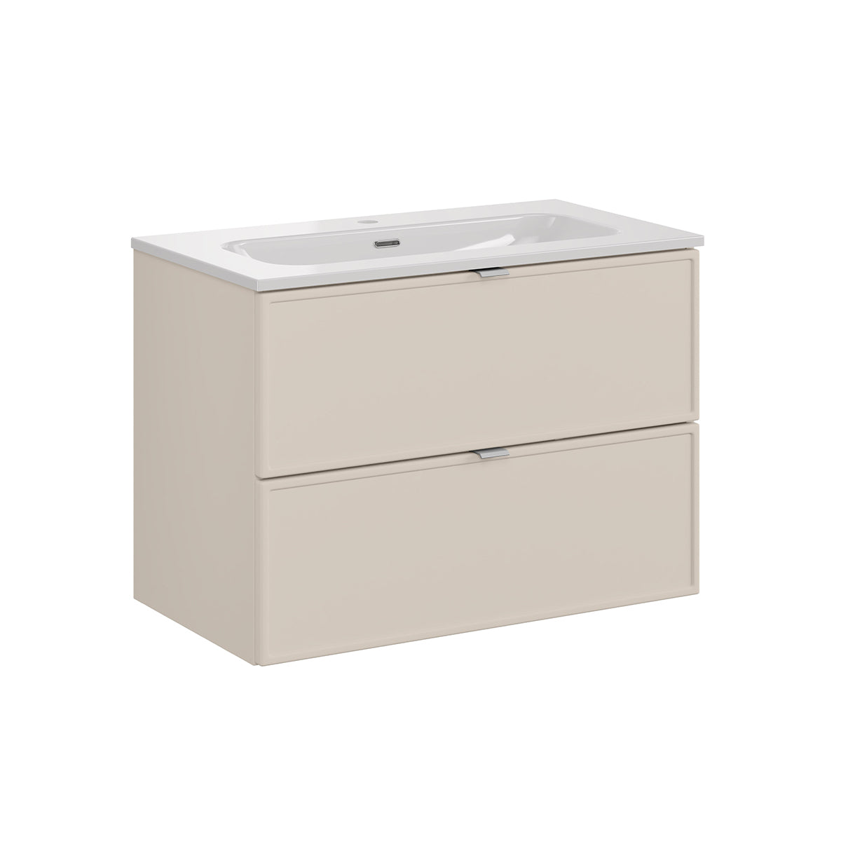 Waschtischunterschrank 80cm Einbauwaschbecken Alba Kaschmir