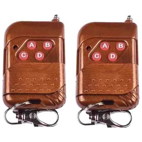 Télécommande Radio 315 Mhz Pour Portes Sectionnelles, Quatre Boutons, Acajou