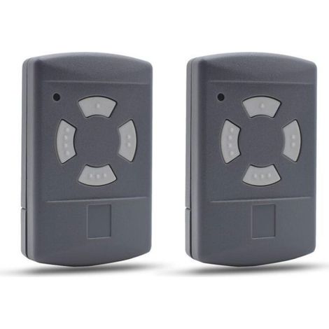 Télécommande Compatible Pour Porte De Garage Hormann 40,685mhz Hse2 Hsm4 Hsm2 Hse4 Hs2 Hs4 Bouton Gris (lot De 2)