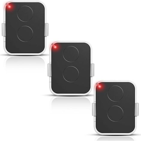 Telecommande Universelle Portail433,92 Mhz 3pcs Télécommande Pour On2e, 2 Canaux Télécommande Pour Portail, Code Tournant Sécurisé, Compatible Récepteurs Automatisés, Noir/blanc