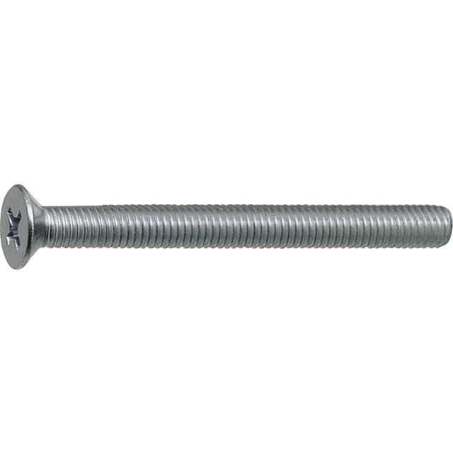 Senkschraube mit Kreuzschlitz PH DIN 965 Stahl 4.8 galvanisch verzinkt M4 x 50mm