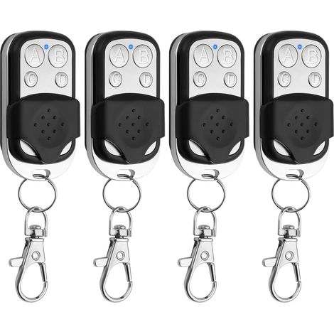 4 Pièces Telecommande Universelle Portail 433,92 Mhz Télécommande Garage Code Fixe Bip Portail Universelle Sans Fil Compatible 4 Boutons Touches Copieuse Pour Voiture Et Porte De Garage