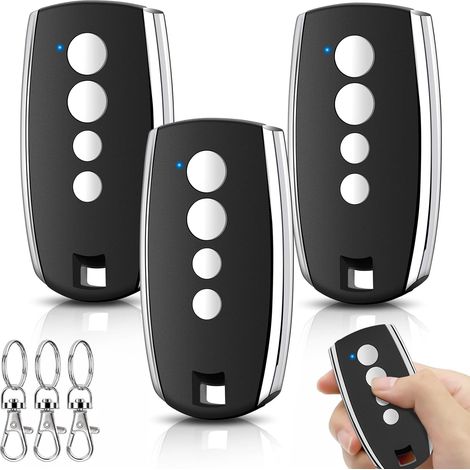 433,92 Mhz Télécommande De Porte De Garage, 3 Pièces 4 Canaux Compatible Avec King Gates Stylo 4k, Stylo 2k, Stylo, Telecommande Portail, 433mhz Hansender Codes Roulants