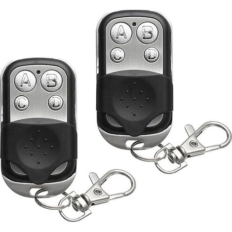 Télécommande Portail Universelle, 2 Pièces Telecommande Garage Universelle Porte 433.92 Mhz, Bip Portail Coulissant Pour Porte De Garage Et Voiture Compatible 433.92 Mhz Rolling Code À 4 Boutons