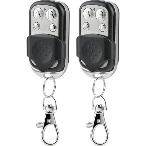 2 Pièces Télécommande Universelle 433,92 Mhz Pour Portail Et Garage, Copieuse Rolling Code, 4 Boutons, Pour Motorisation Coulissante, Télécommande Sans Fil Pour Porte De Garage Et Voiture