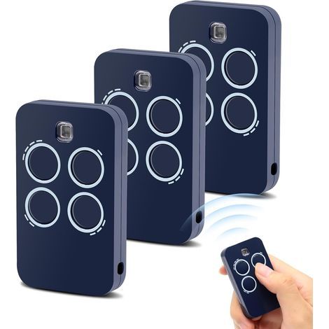 433,92mhztelecommande Portail,telecommande Compatible Avec Genius,télécommande Porte De Garage Pour Echo Tx4 433 Rc,echo Tx2 433 Rc,te443h Bravo, Lot De 3